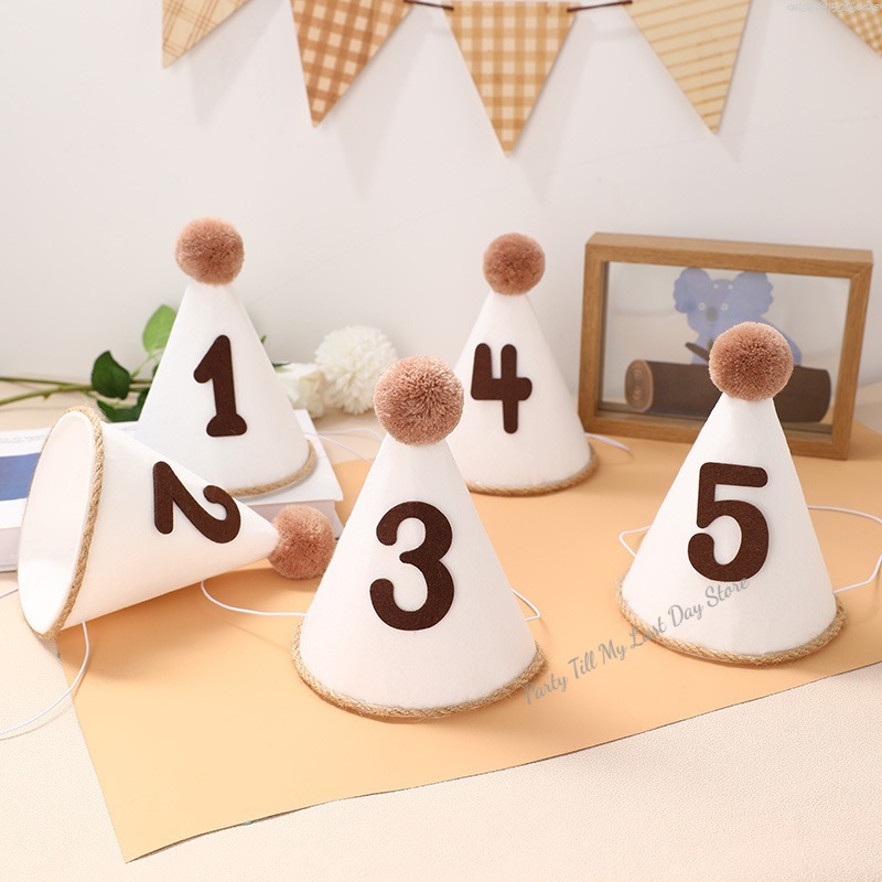 Party Hat Cone - 1Pc INS Kids Birthday Hat Non-woven