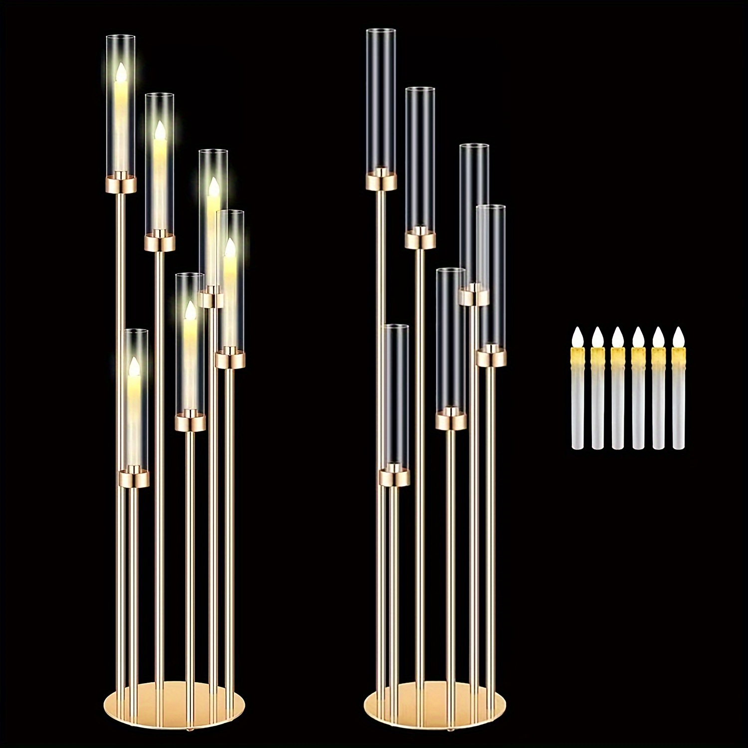 Centerpiece Stick - 2 Sets Floor Candelabra 6 Arms