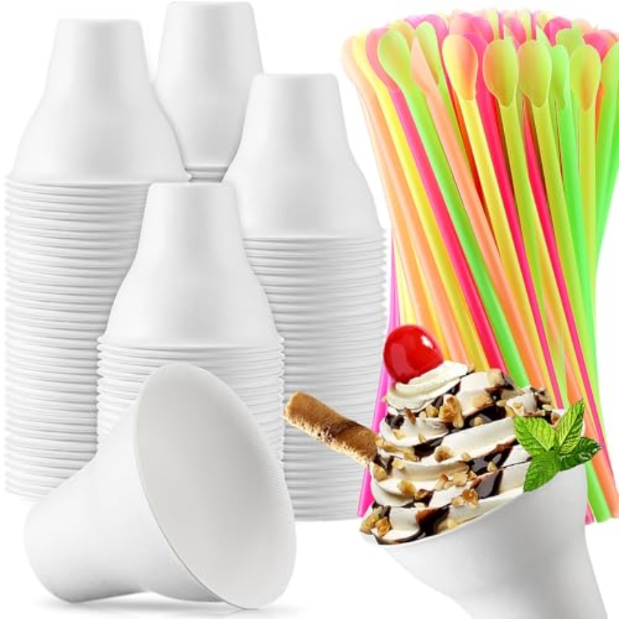 Paper Straw Color - Set Snow Cone Cups and Straws