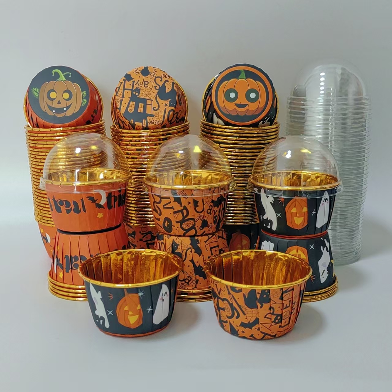 Halloween style cake cups, 50p - Plastic Cup 50Pcs のレビューと価格