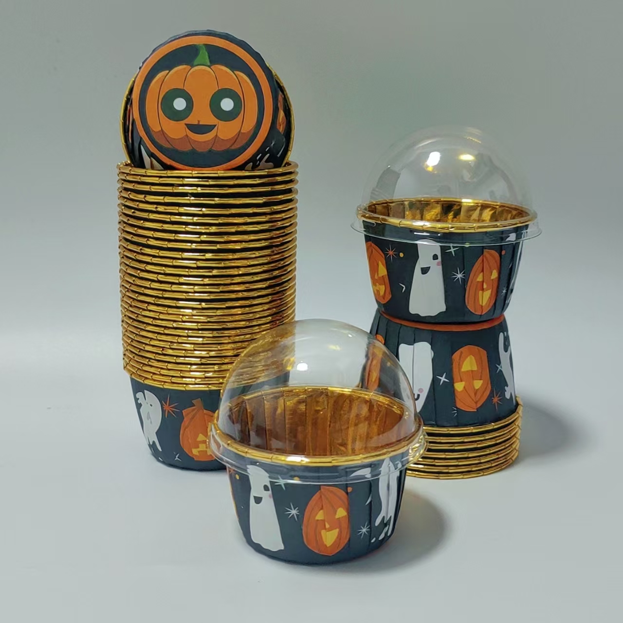 Halloween style cake cups, 50p - Plastic Cup 50Pcs のレビューと価格