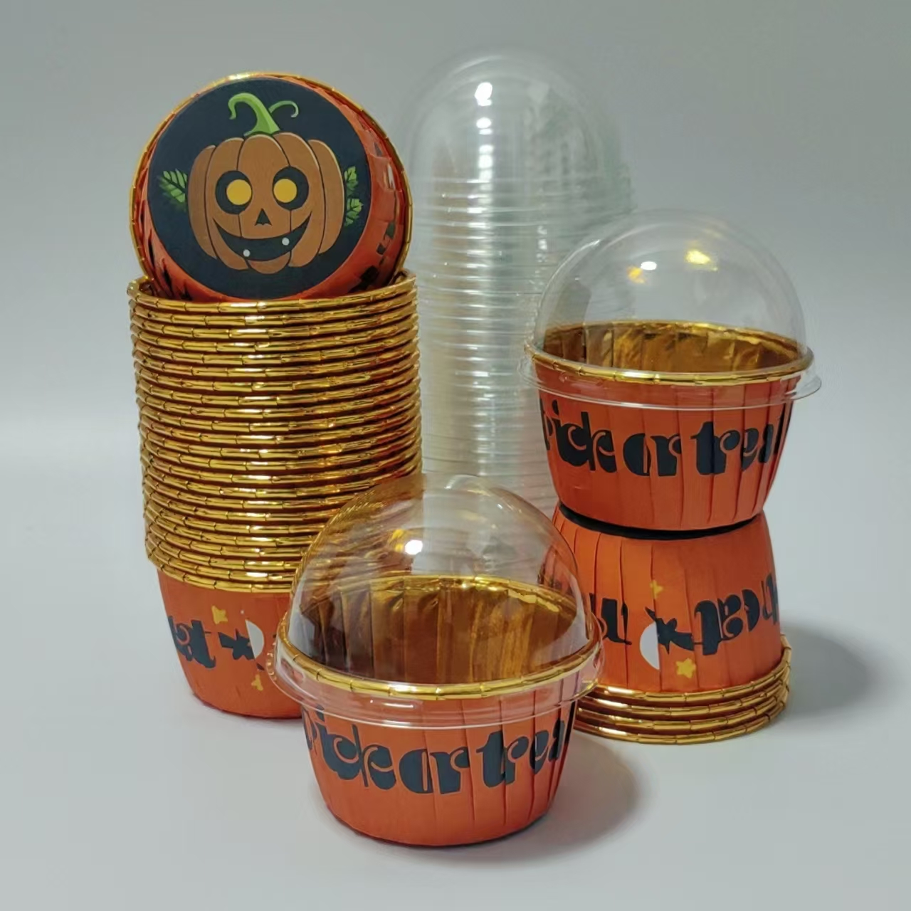 Halloween style cake cups, 50p - Plastic Cup 50Pcs のレビューと価格
