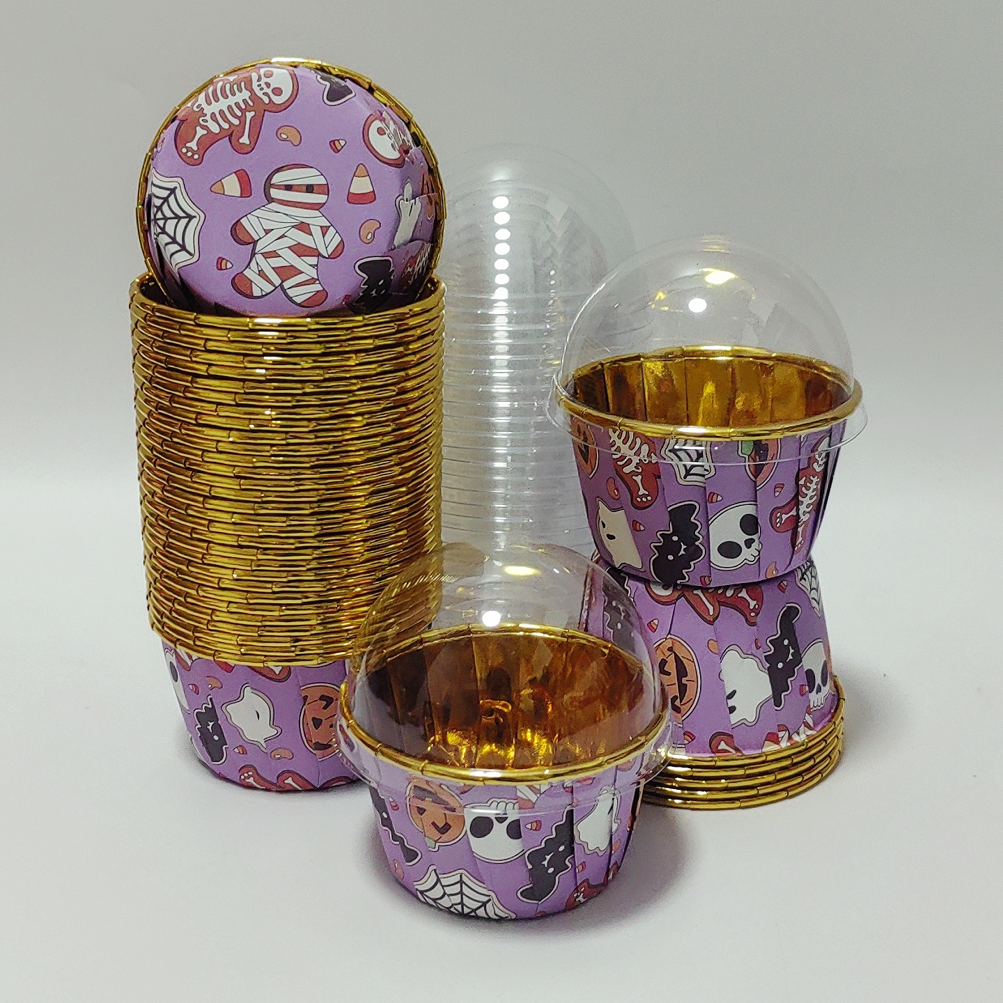 Halloween style cake cups, 50p - Plastic Cup 50Pcs のレビューと価格