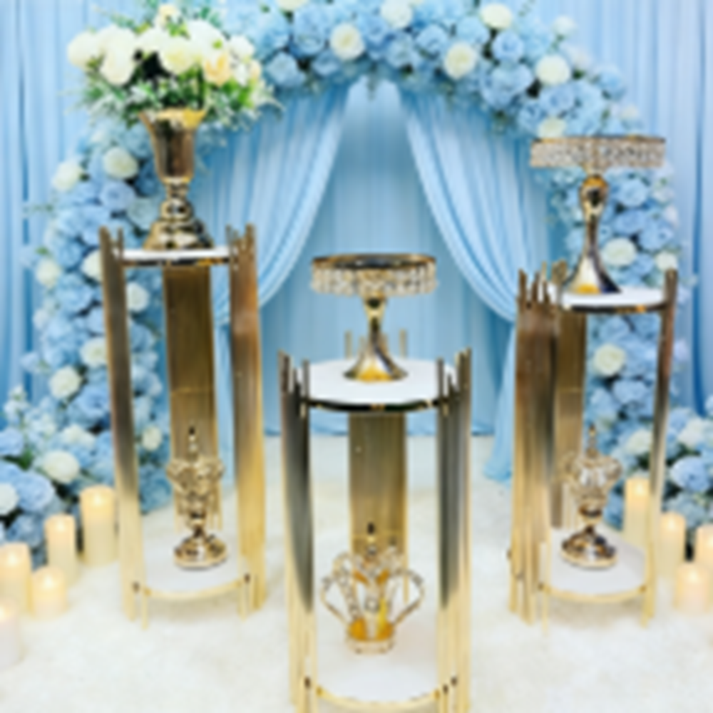 decoration gold metal walkway  - Dessert Table Backdrop のレビューと価格