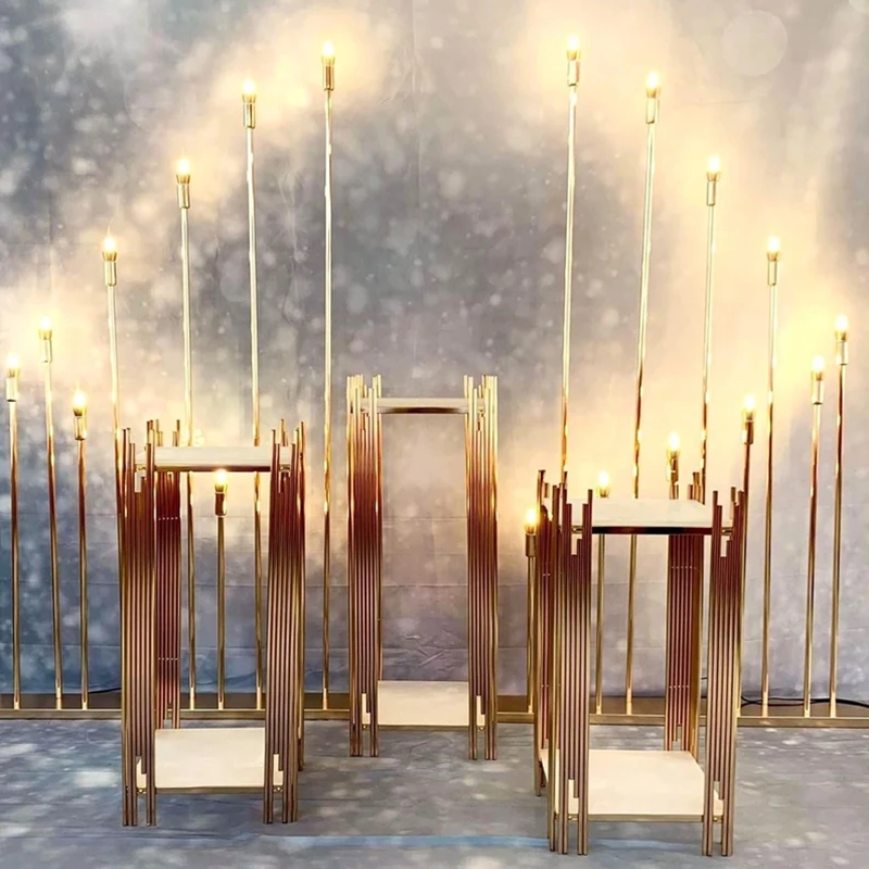 decoration gold metal walkway  - Dessert Table Backdrop のレビューと価格