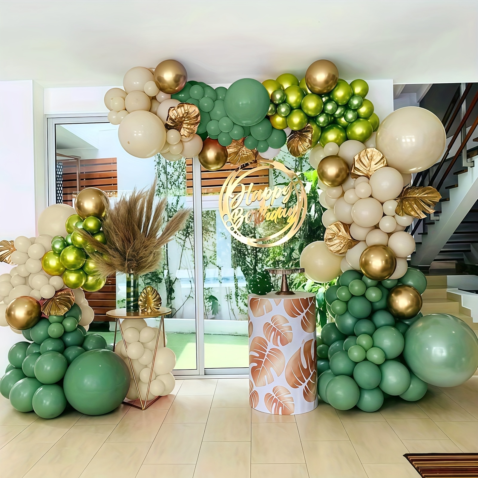 88pcs Sage Green & Golden Ball - Balloon Arch Kit のレビューと価格