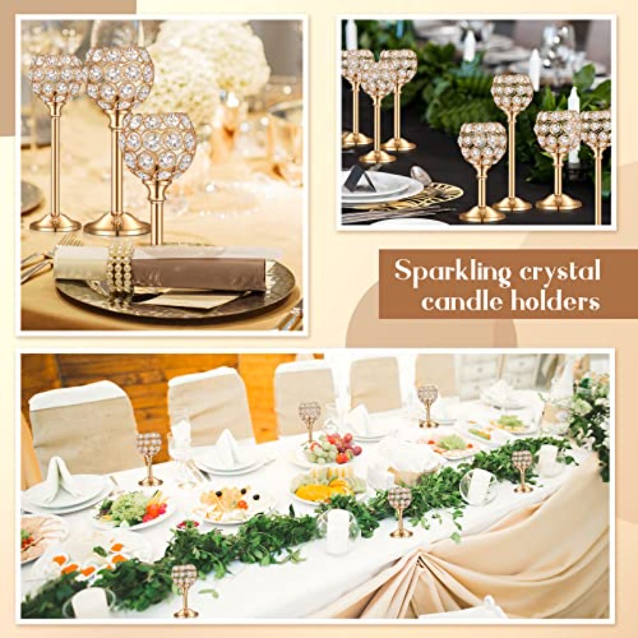 18 Pieces Crystal Candle Holde - Centerpiece Stick のレビューと価格