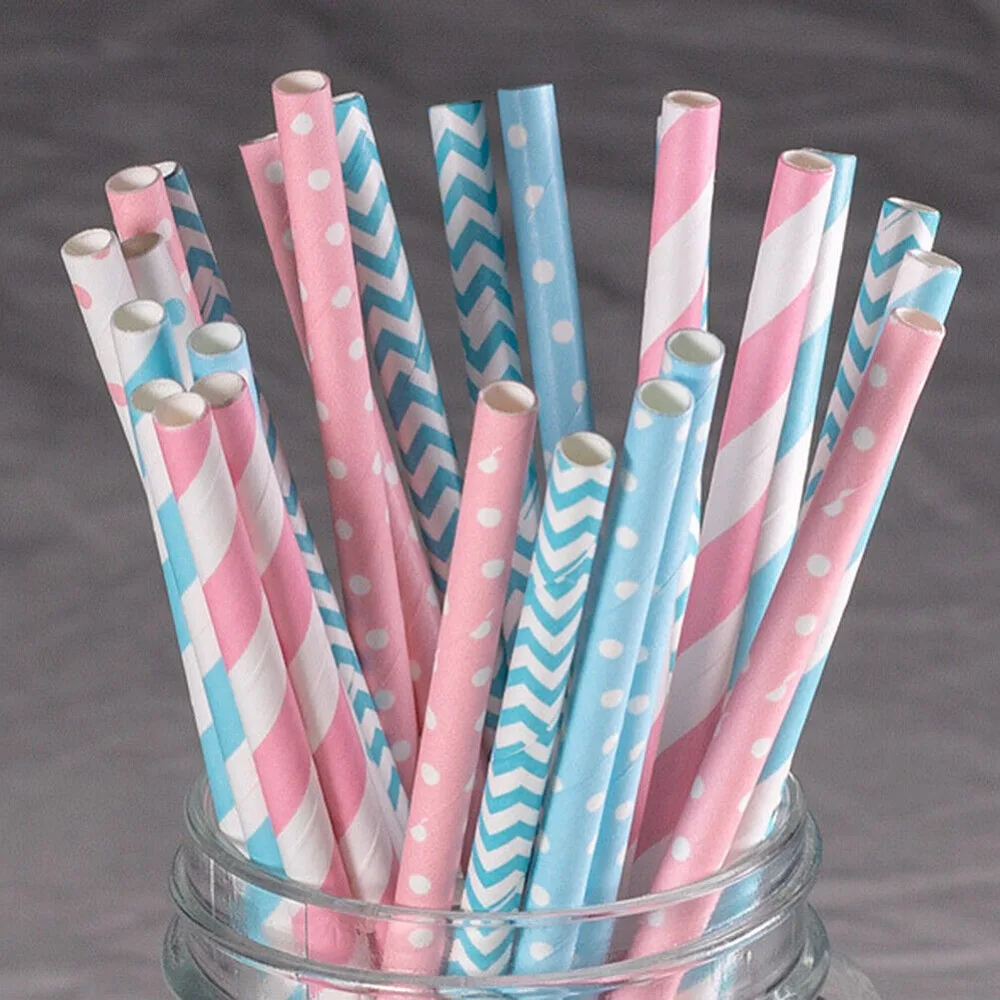100 Bulk Packed Paper Straws P - Paper Straw Color のレビューと価格