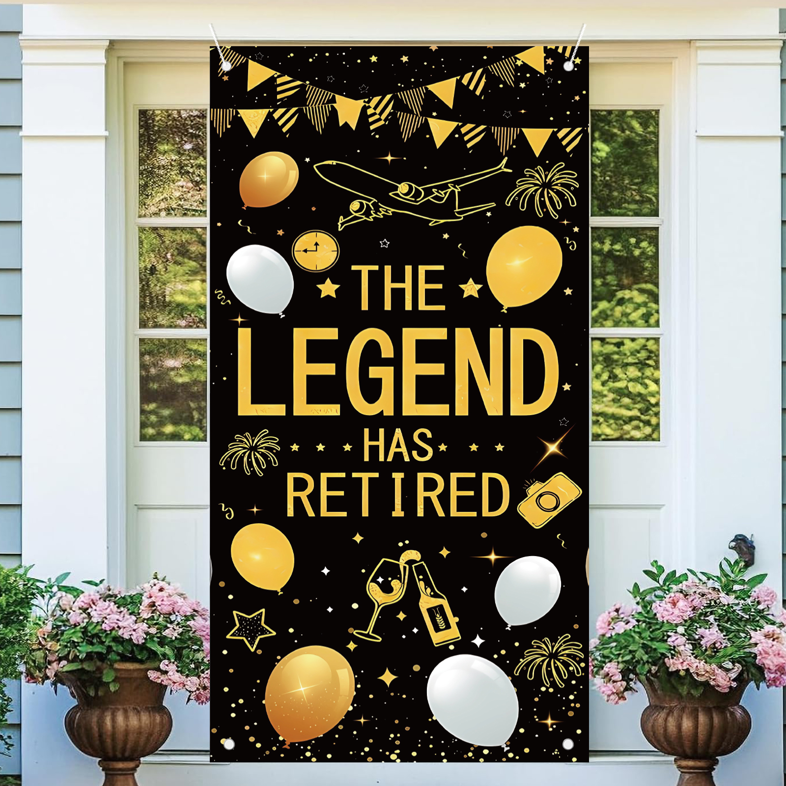 Retirement Party Decorations f - Party Banner Gold のレビューと価格