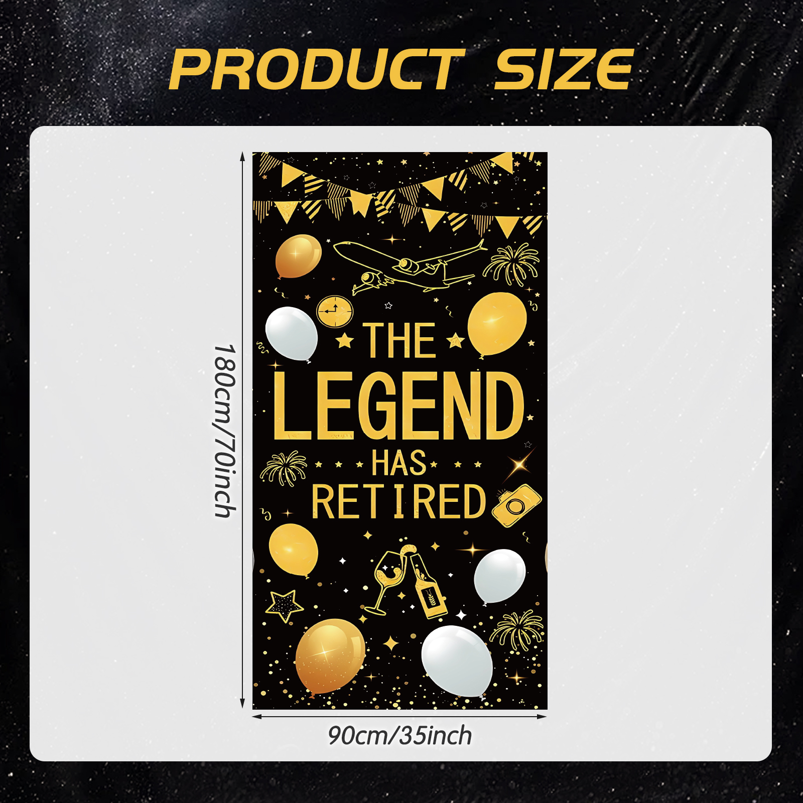 Retirement Party Decorations f - Party Banner Gold のレビューと価格
