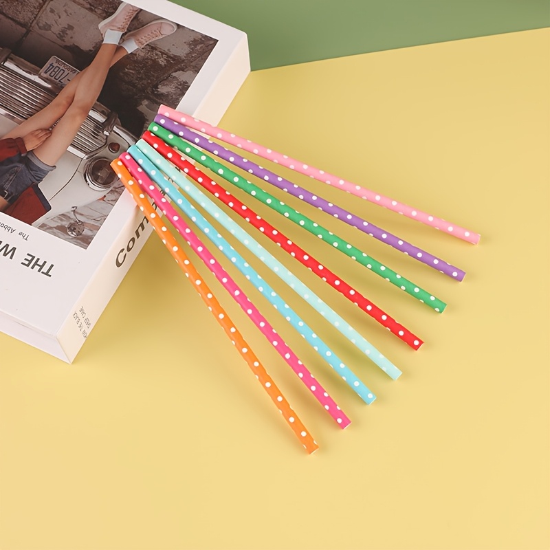 100pcs colorful disposable pap - Paper Straw Color のレビューと価格