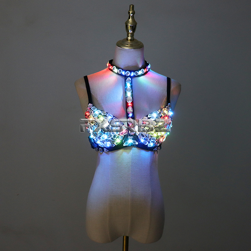 Nightclub Ds Sexy LED Bra Colo - Event Party Dj のレビューと価格
