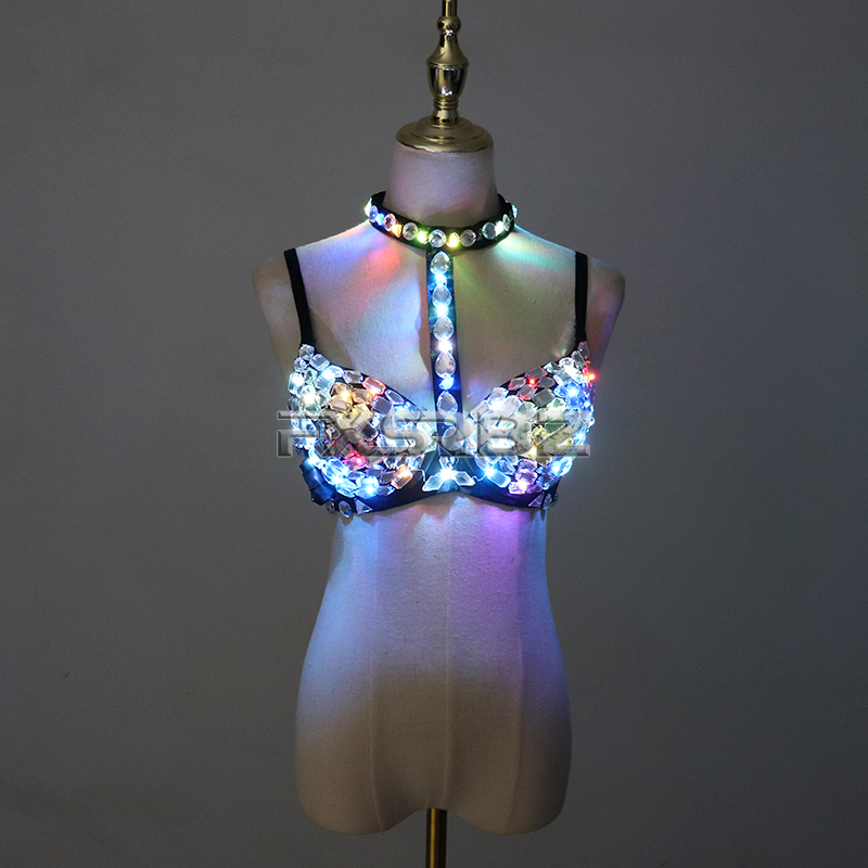 Nightclub Ds Sexy LED Bra Colo - Event Party Dj のレビューと価格