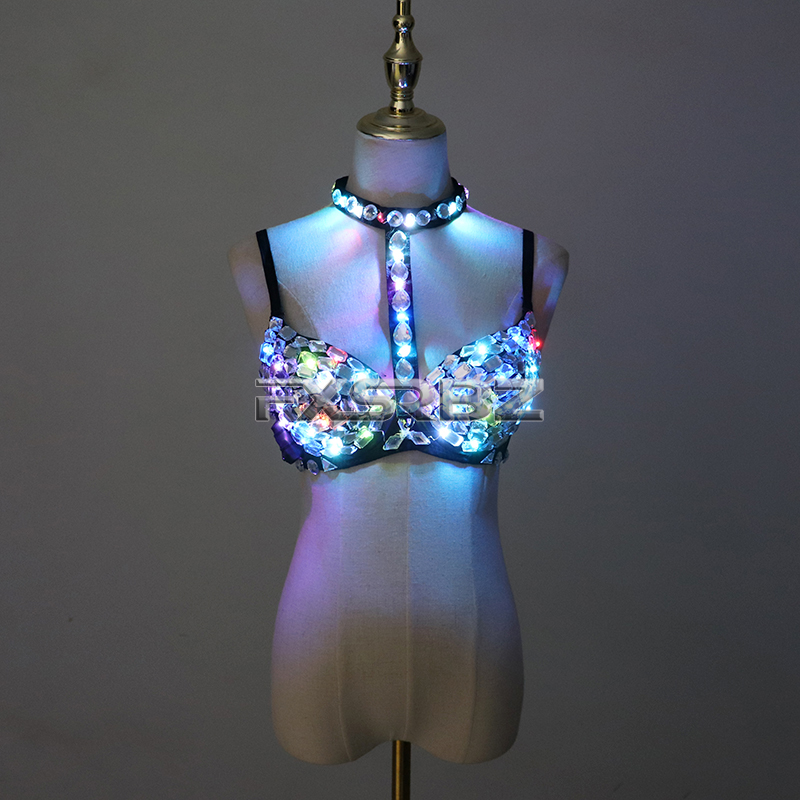 Nightclub Ds Sexy LED Bra Colo - Event Party Dj のレビューと価格