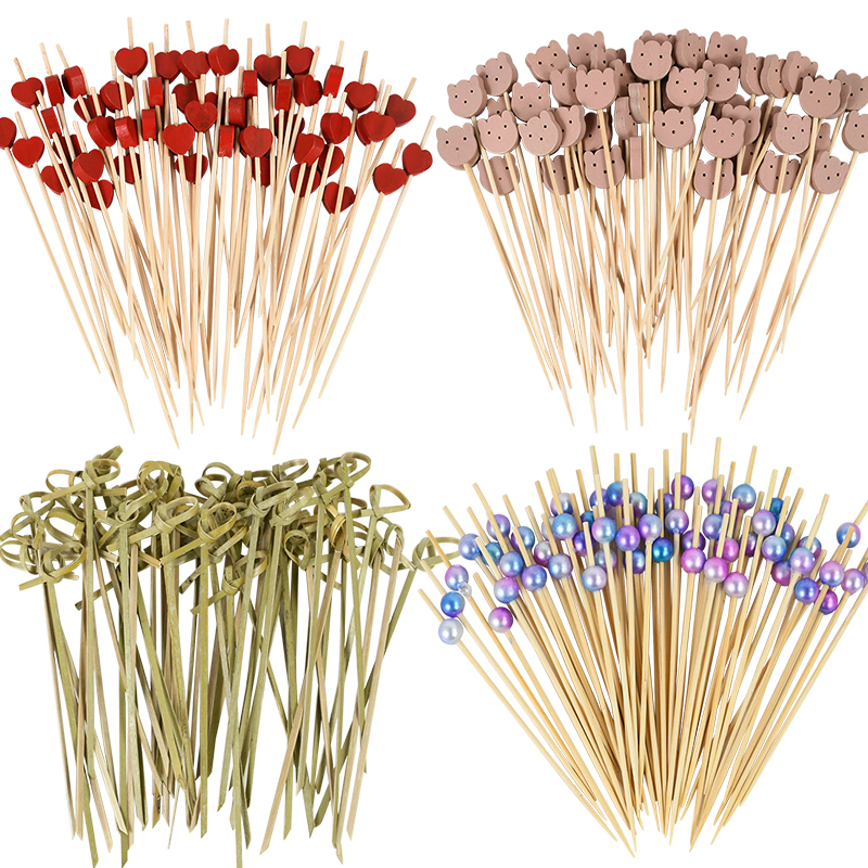100Pcs Disposable Bamboo Skewe - Centerpiece Stick のレビューと価格