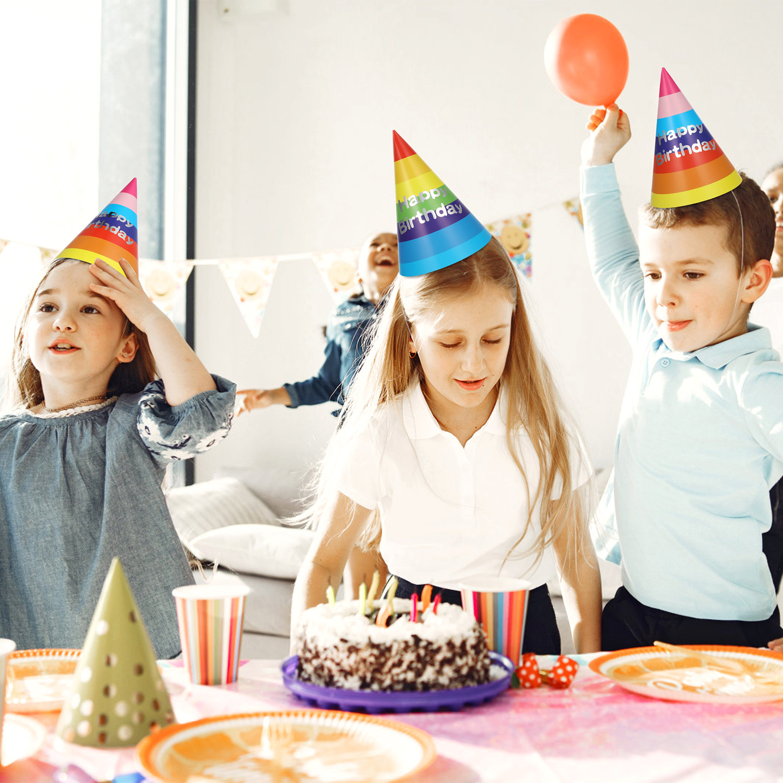 20Pcs Cute Birthday Party Hats - Party Hat Cone のレビューと価格
