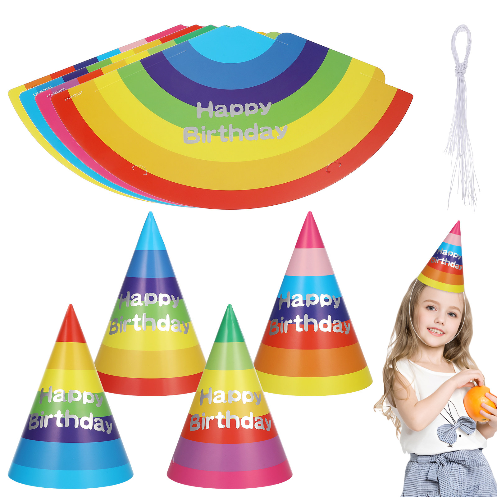 20Pcs Cute Birthday Party Hats - Party Hat Cone のレビューと価格