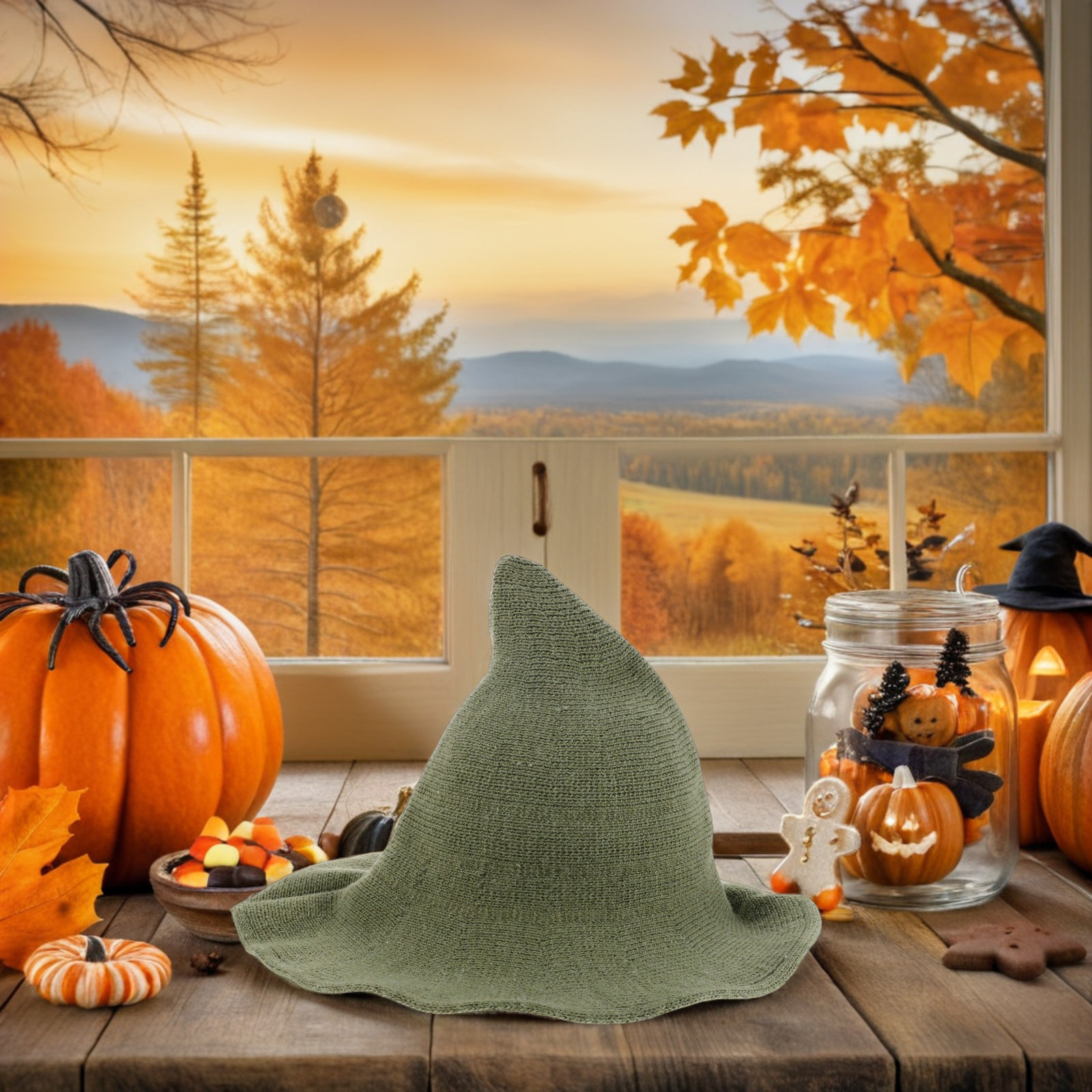 Halloween Witch Hat Wool Blend - Party Hat Cone のレビューと価格