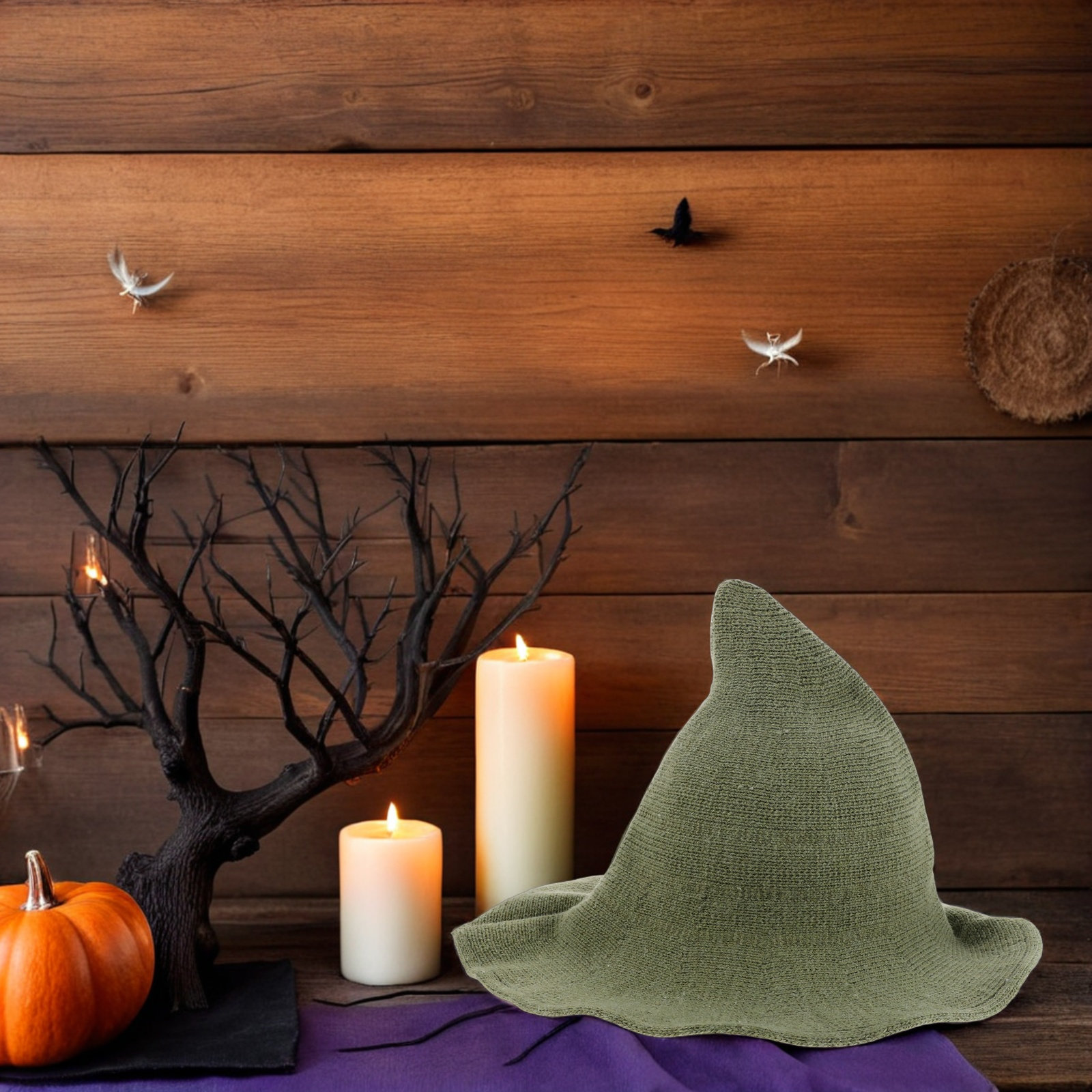 Halloween Witch Hat Wool Blend - Party Hat Cone のレビューと価格