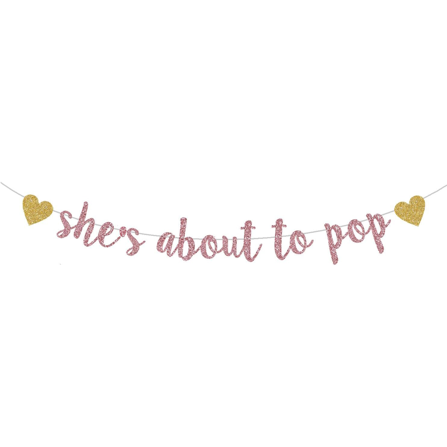 She's About to Pop Banner,Rose - Party Banner Gold のレビューと価格