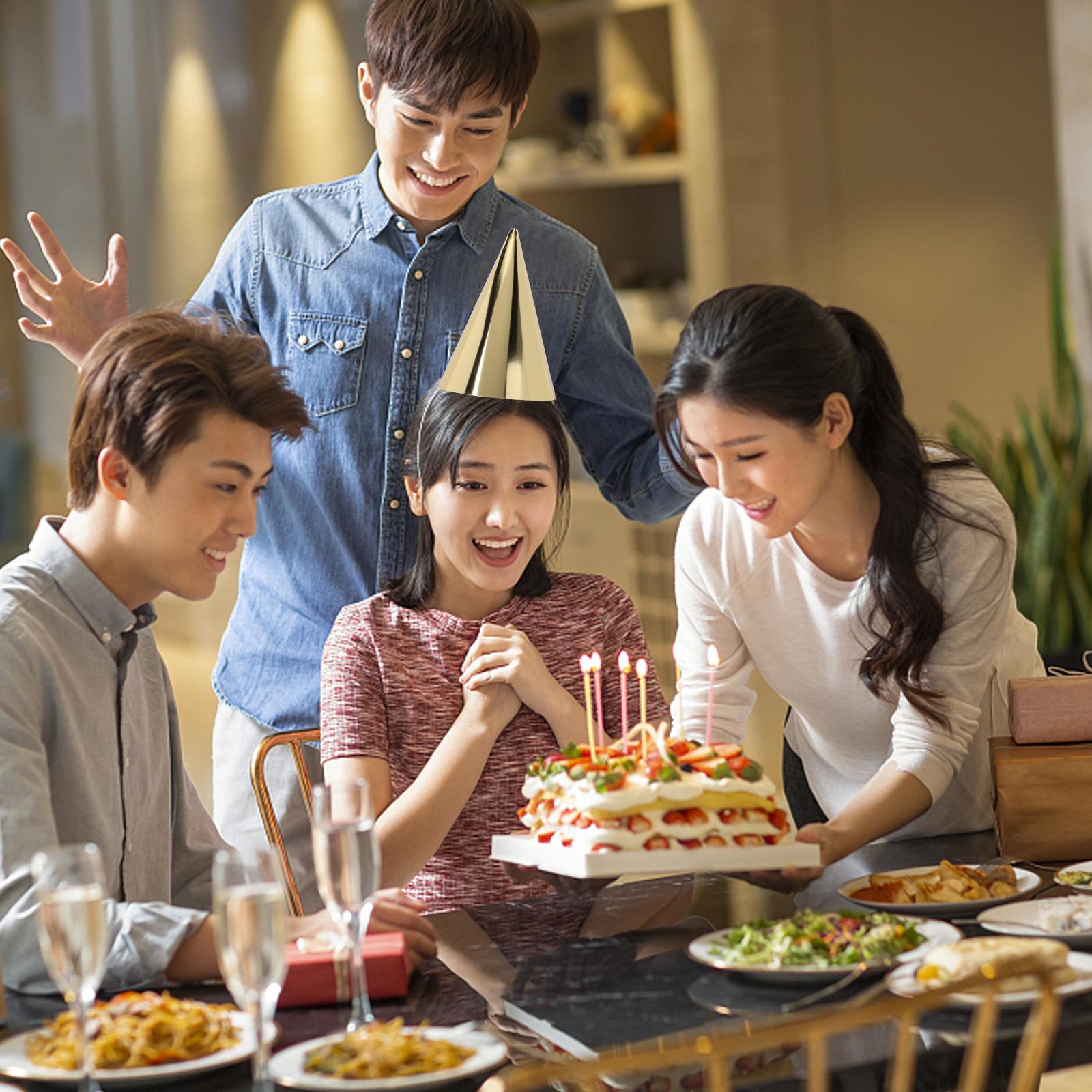 8 Pcs Birthday Hat Mini Assort - Party Hat Cone のレビューと価格