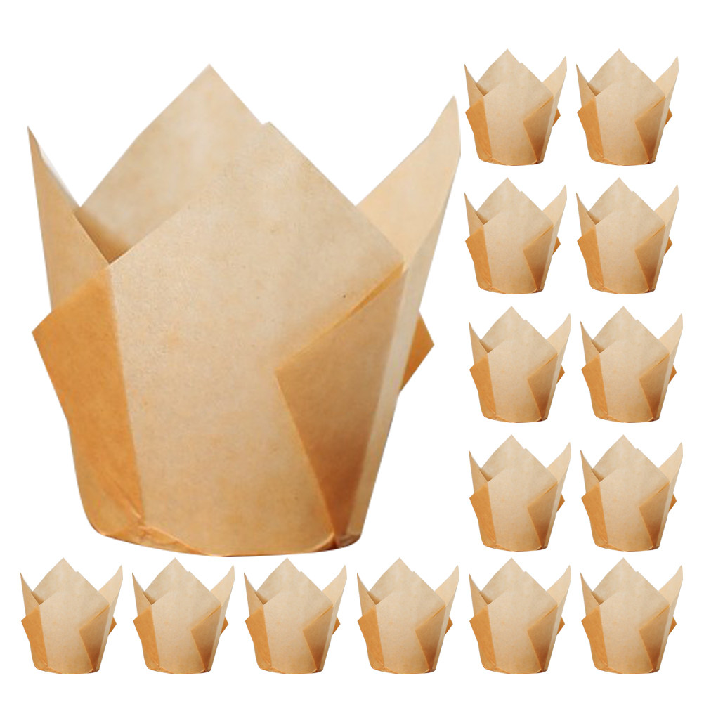 50Pcs Tulip Shaped Cupcake Lin - Plastic Cup 50Pcs のレビューと価格