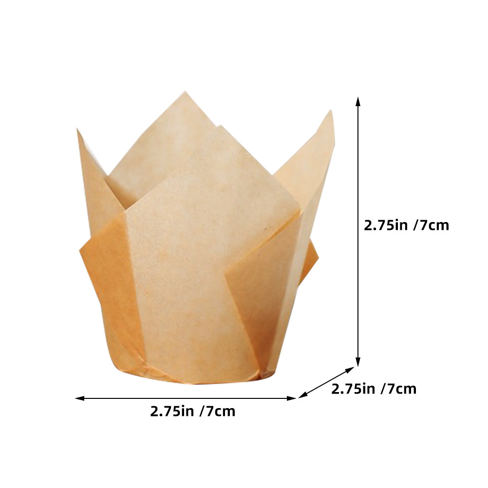 50Pcs Tulip Shaped Cupcake Lin - Plastic Cup 50Pcs のレビューと価格