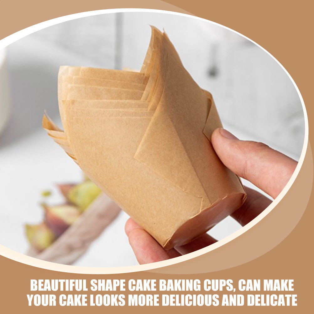 50Pcs Tulip Shaped Cupcake Lin - Plastic Cup 50Pcs のレビューと価格