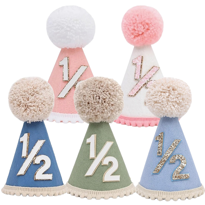 1/2 Birthday Hat Mini Cone Hat - Party Hat Cone のレビューと価格