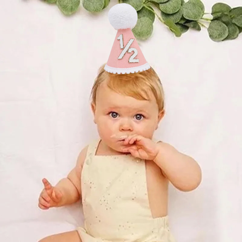 1/2 Birthday Hat Mini Cone Hat - Party Hat Cone のレビューと価格
