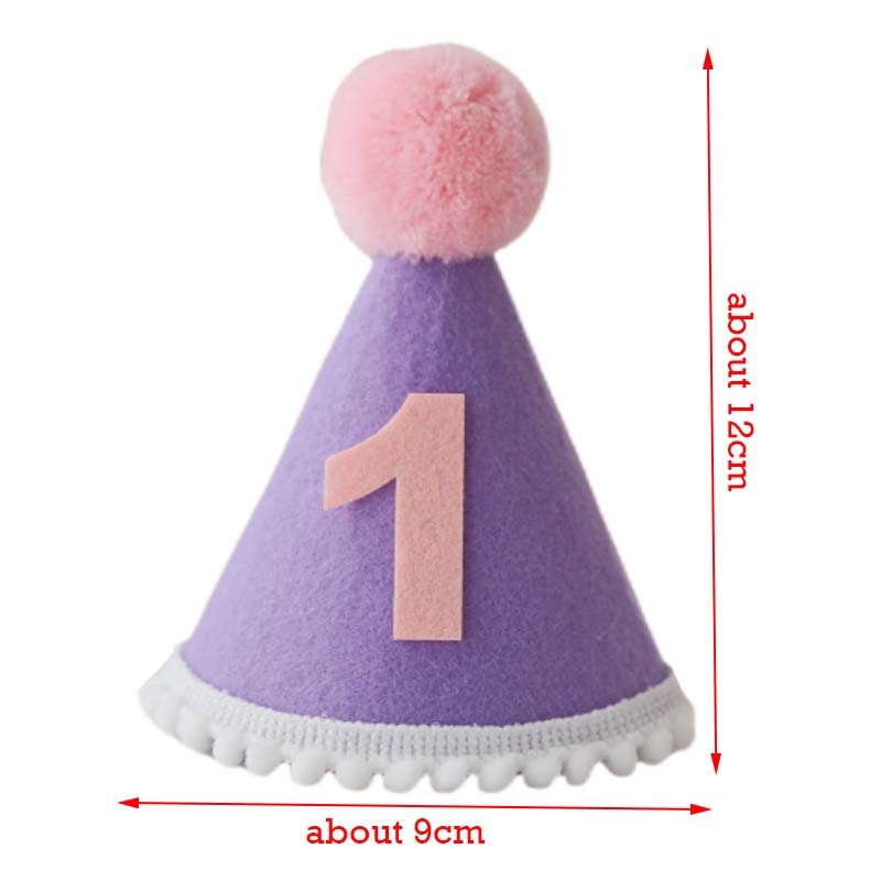 Purple Birthday Hat 1 2 3 4 5  - Party Hat Cone のレビューと価格