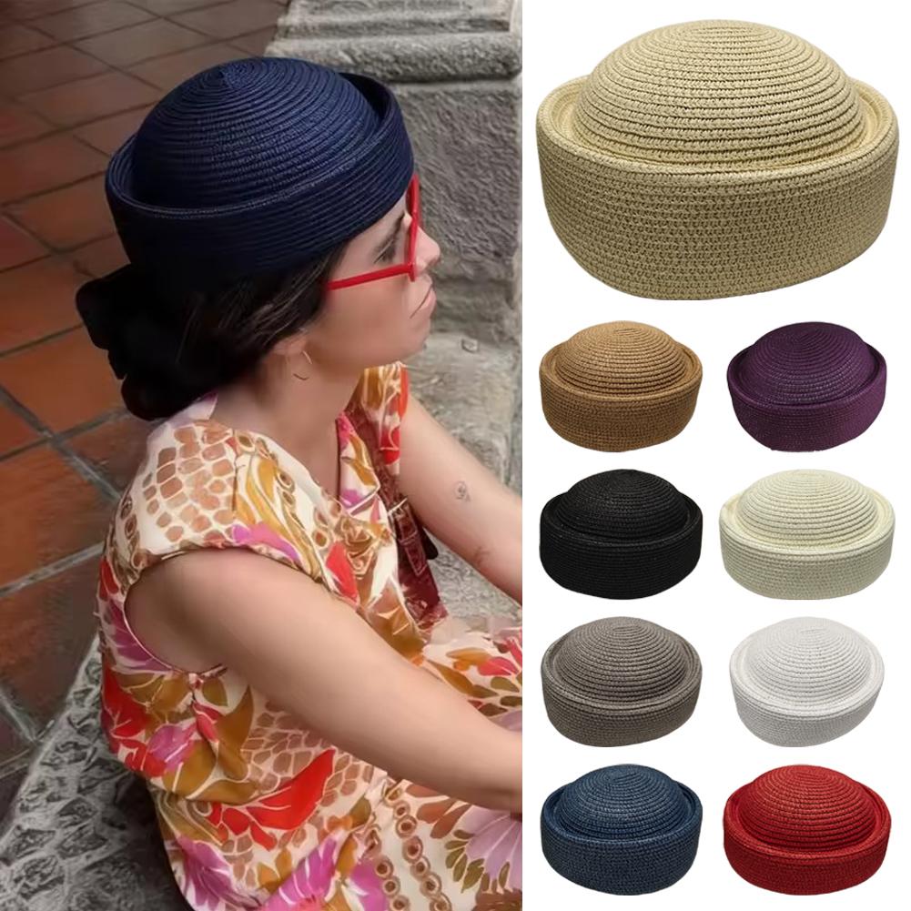 Solid Color Straw Bucket Hat S - Paper Straw Color のレビューと価格