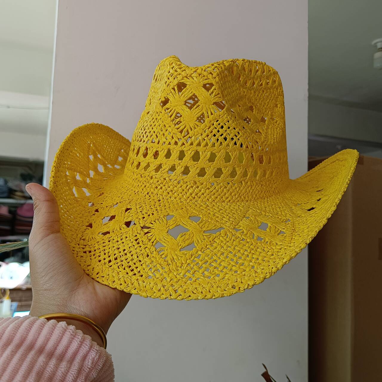 Cowboy Straw Hat new color Han - Paper Straw Color のレビューと価格