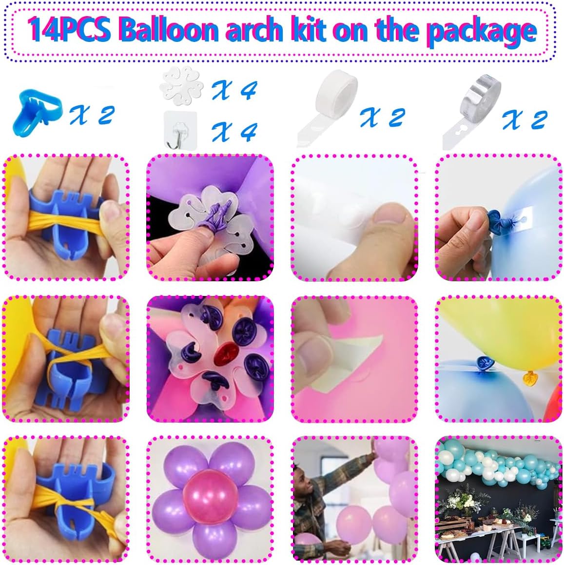 Electric Balloon Pump with 14  - Balloon Arch Kit のレビューと価格