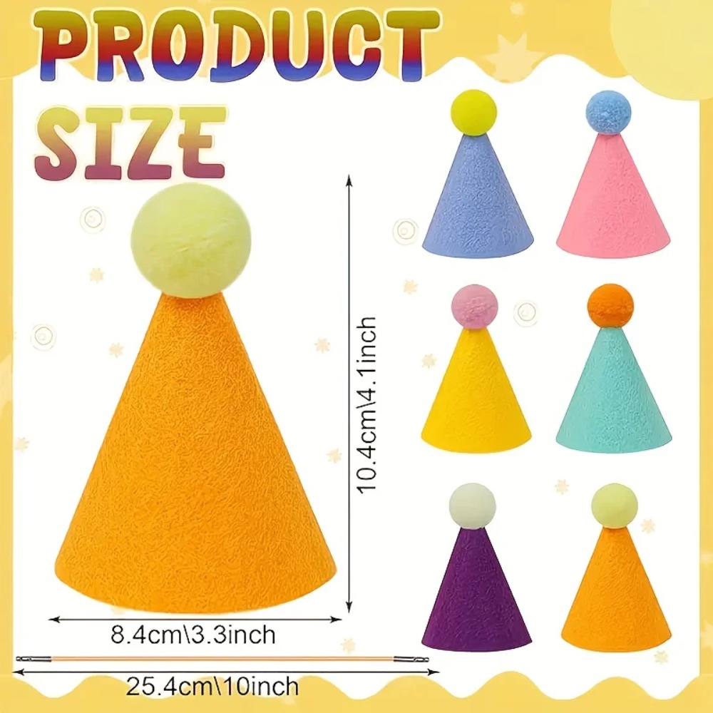 6 pcs Mini Party Hats: Lightwe - Party Hat Cone のレビューと価格