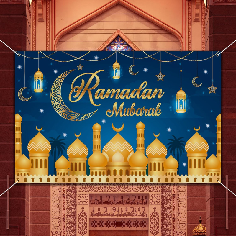 VIKAMA Ramadan Mubarak Blue Go - Party Banner Gold のレビューと価格