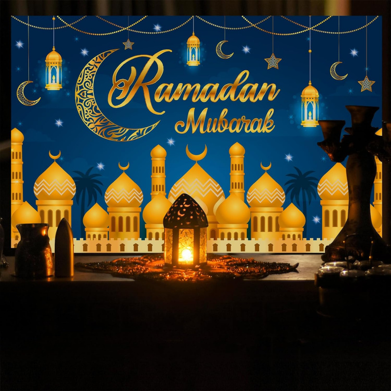 VIKAMA Ramadan Mubarak Blue Go - Party Banner Gold のレビューと価格