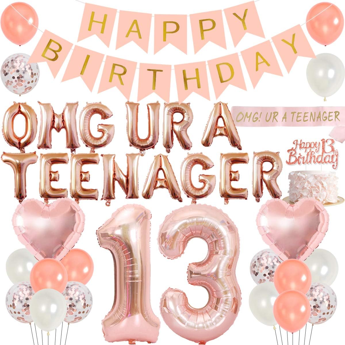 13th Birthday Party Decoration - Party Banner Gold のレビューと価格