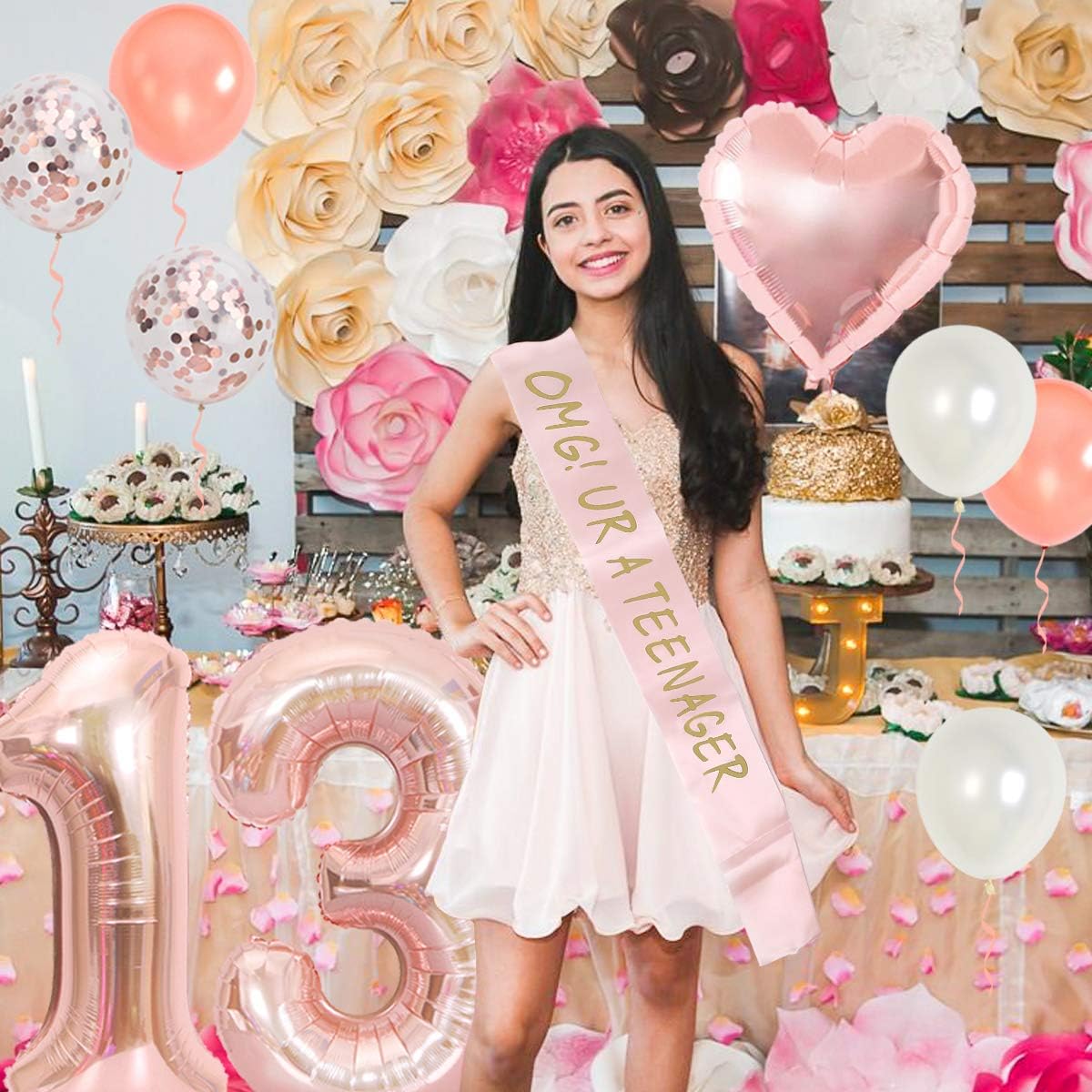 13th Birthday Party Decoration - Party Banner Gold のレビューと価格