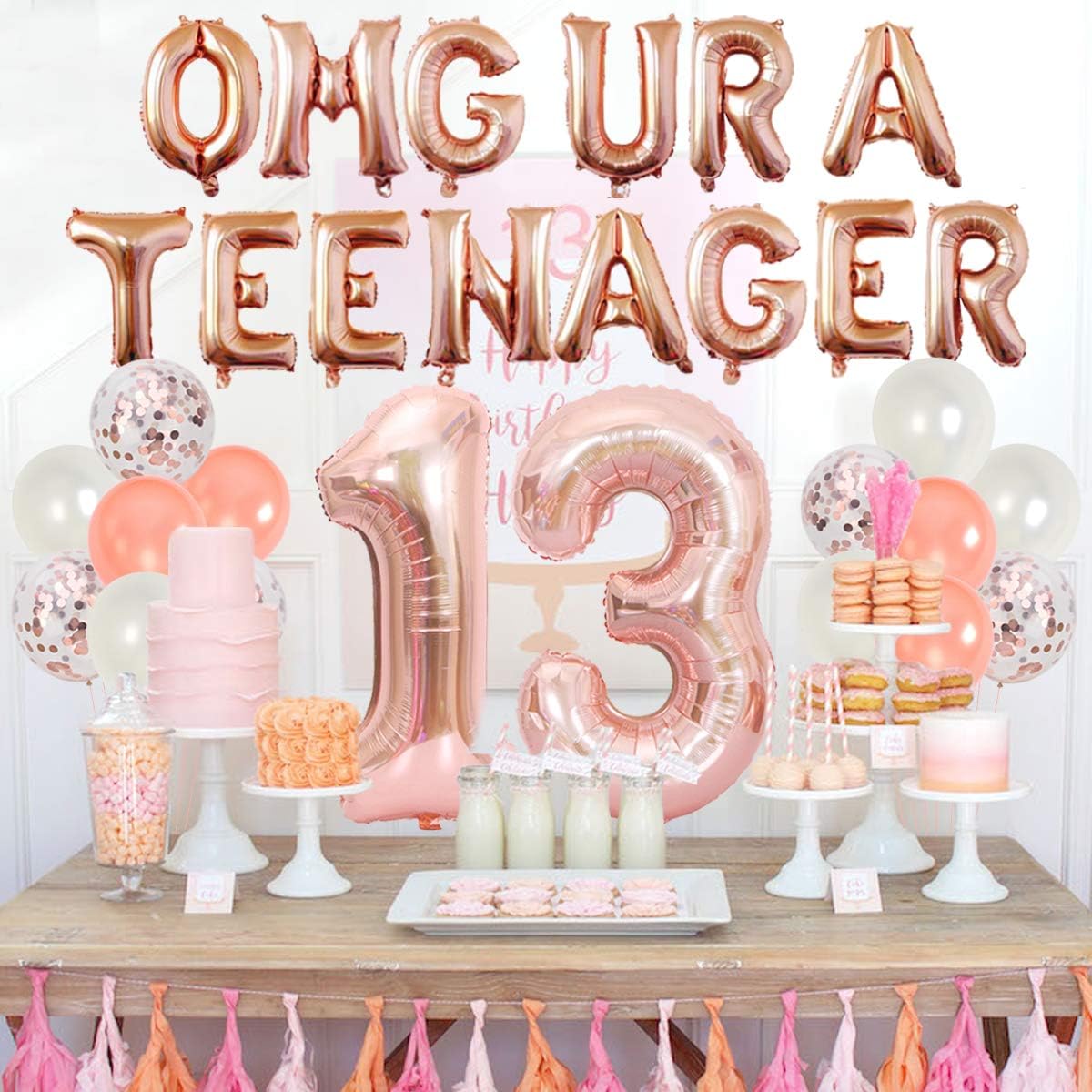 13th Birthday Party Decoration - Party Banner Gold のレビューと価格