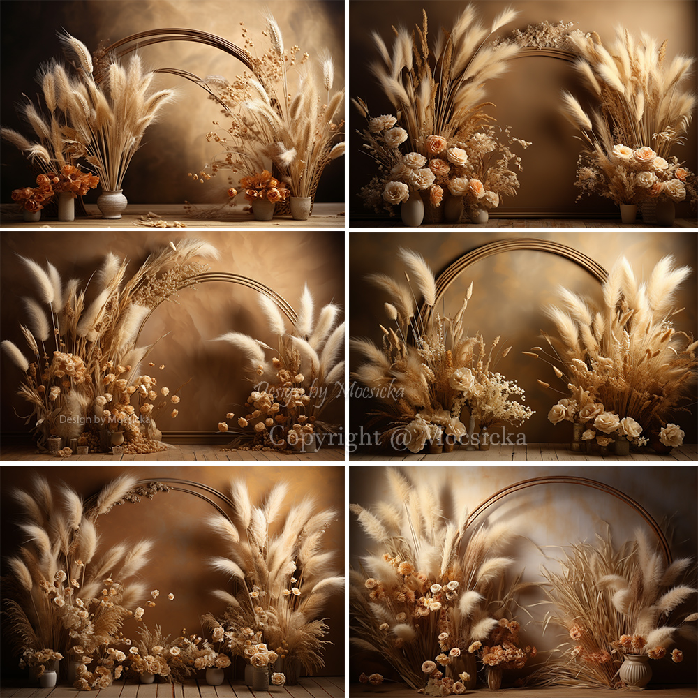 Mocsicka Boho Retro Brown Phot - Dessert Table Backdrop のレビューと価格