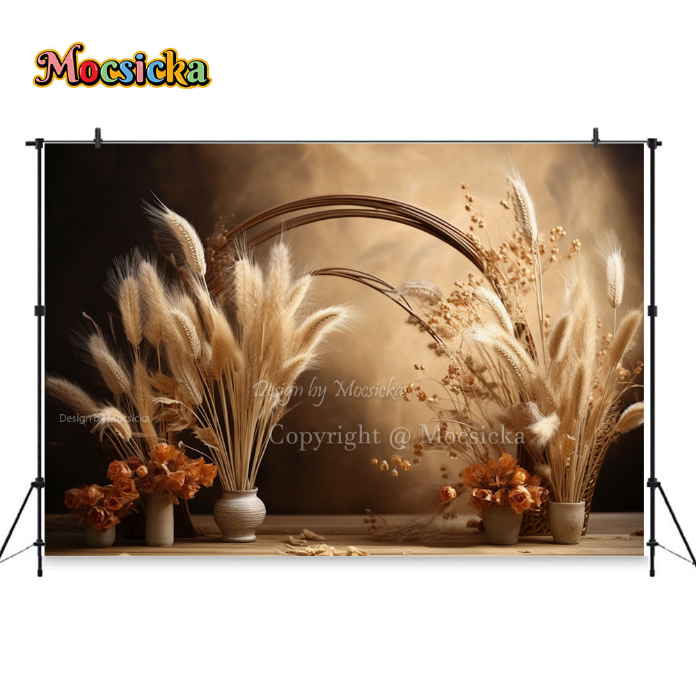 Mocsicka Boho Retro Brown Phot - Dessert Table Backdrop のレビューと価格