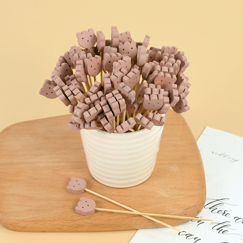50/100pcs Cute Bear Heart Bead - Centerpiece Stick のレビューと価格