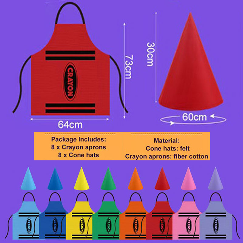 Colorful Crayon Themed Gnome S - Party Hat Cone のレビューと価格