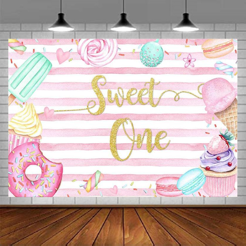 Donut Sweet One Photography Ba - Dessert Table Backdrop のレビューと価格