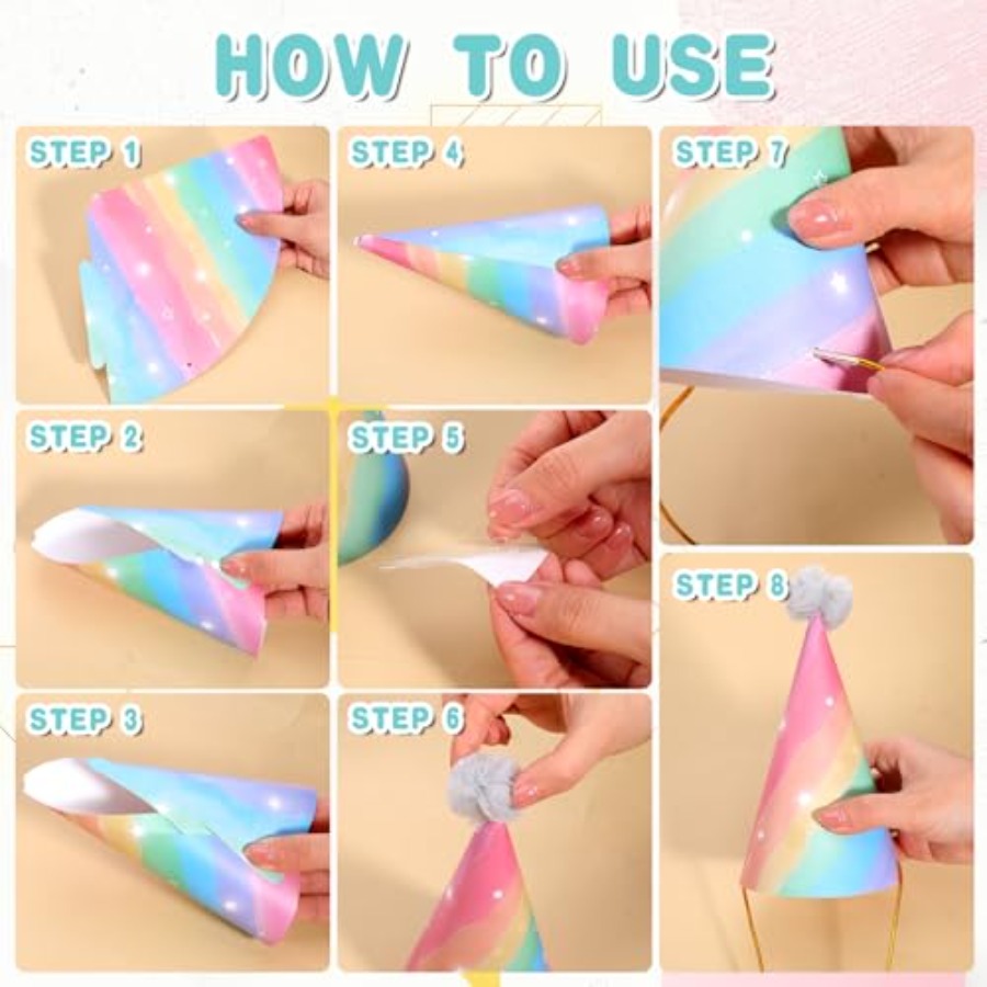 10 PCS Birthday Party Hats for - Party Hat Cone のレビューと価格