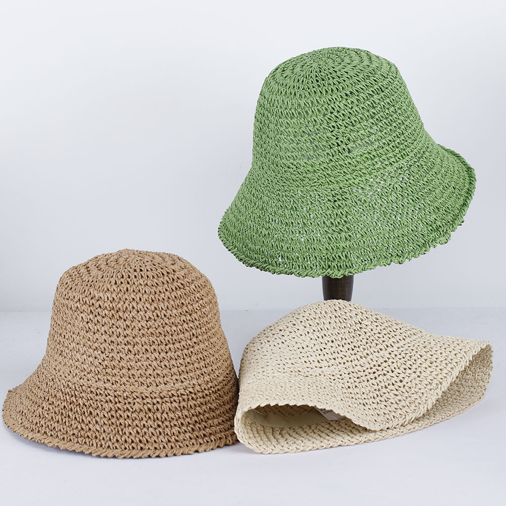 Womens Straw Sun Hat Woven Buc - Paper Straw Color のレビューと価格