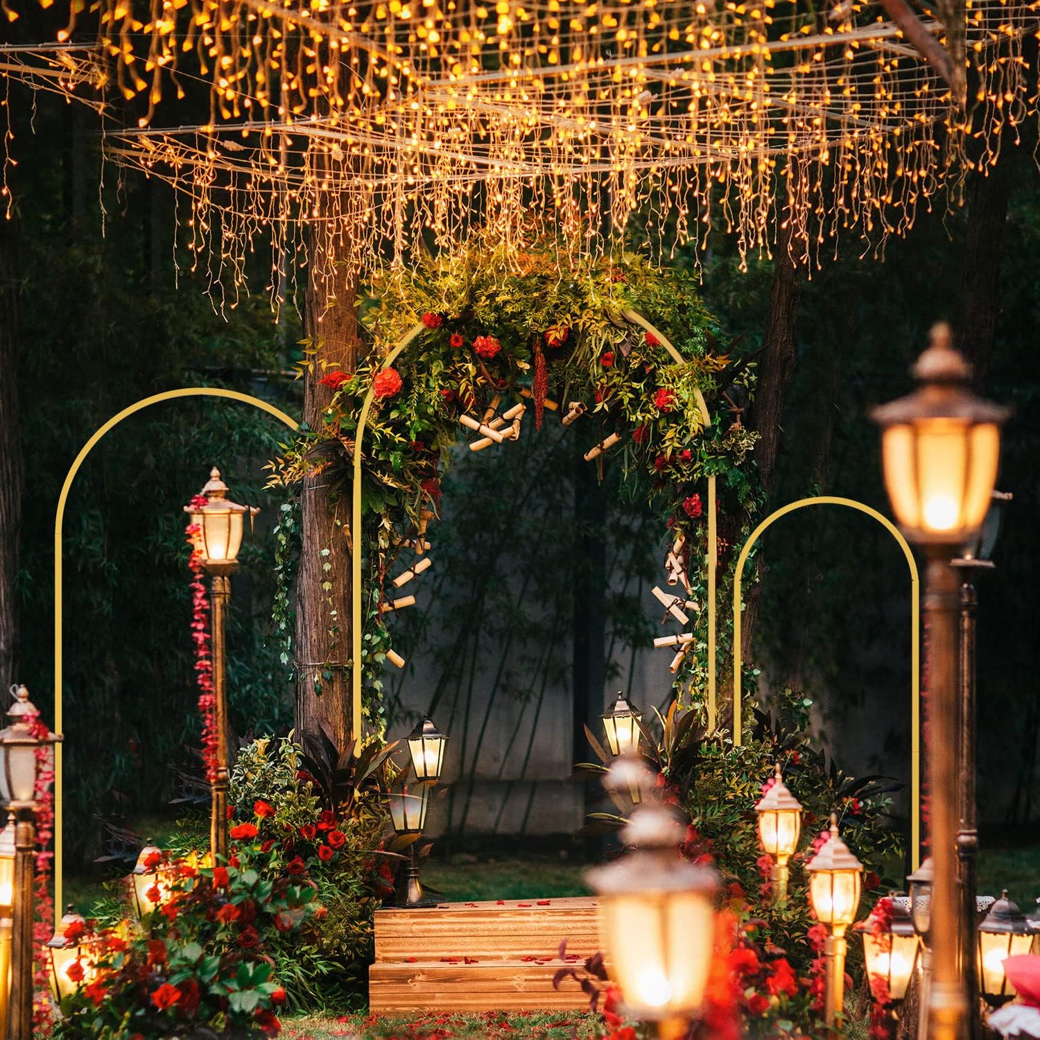 1pc Gold Metal Arch Backdrop S - Balloon Arch Kit のレビューと価格
