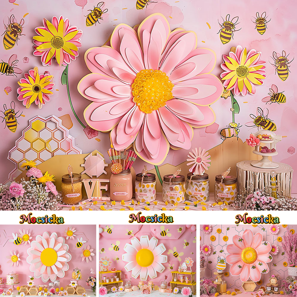 Mocsicka Sweet Daisy Girl Birt - Dessert Table Backdrop のレビューと価格