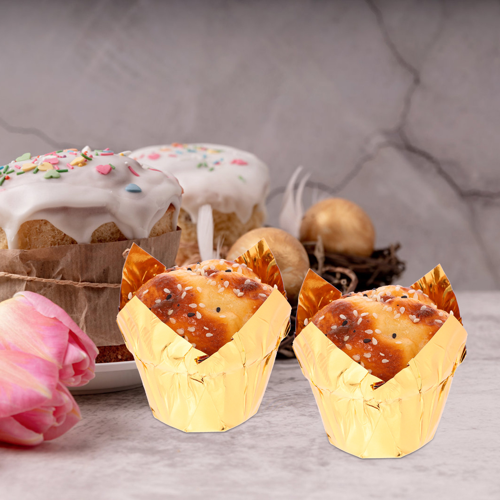 50Pcs Heat-Resistant Paper Cak - Plastic Cup 50Pcs のレビューと価格